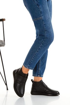 بوت / نیم بوت مشکی زنانه چرم خالص Lucieco - کد 863331892