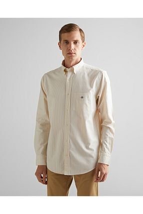 پیراهن قهوه ای مردانه رگولار Gant - کد 853394609