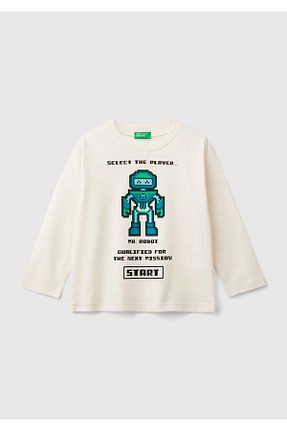 تیشرت نباتی بچه گانه رگولار United Colors of Benetton - کد 863338925