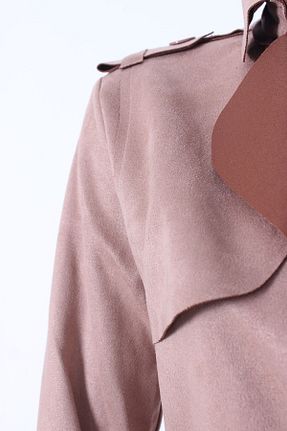 ترنچکت قهوه ای زنانه %100 پنبه Hilal Moda - کد 863353996