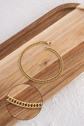 دستبند استیل (فولاد) طلائی زنانه استیل ضد زنگ ByFlorya Jewelry - کد 854047648