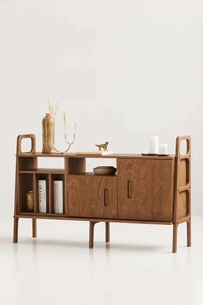 کنسول فیروزه ای چوب Woodesk - کد 863344987