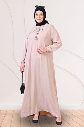 لباس سایز بزرگ طوسی زنانه پارچه Ferace - کد 696782809