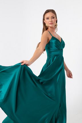 لباس مجلسی و فارغ التحصیلی سبز زنانه مخلوط پلی استر Lafaba - کد 331609964