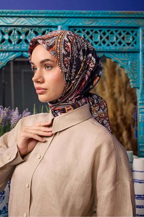 شال بنفش زنانه پنبه ای İpekhan - کد 863345208