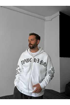 سوئیشرت سفید مردانه نوشته / شعار BYBASICMAN - کد 863347761