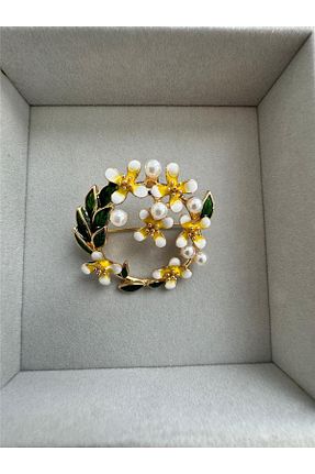 سنجاق سینه زرشکی زنانه فلزی Pelin Aksesuar - کد 863361407