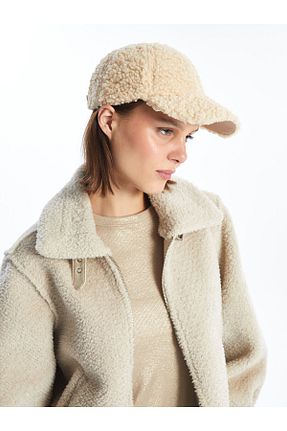 کلاه بژ زنانه پنبه ای LC Waikiki - کد 863358529