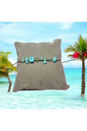 دستبند جواهر آبی زنانه سنگ طبیعی SerSev - کد 855012879