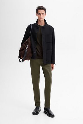 شلوار جین خاکی مردانه پاچه ساده Massimo Dutti - کد 860668296