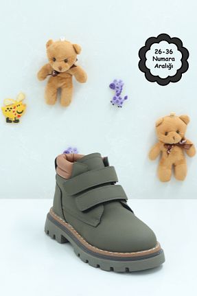 بوت / نیم بوت خاکی بچه گانه چرم مصنوعی Moda Lime - کد 854037974