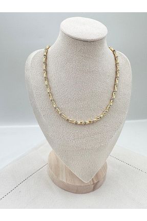 گردنبند جواهر طلائی زنانه برنجی Jerie - کد 859146791