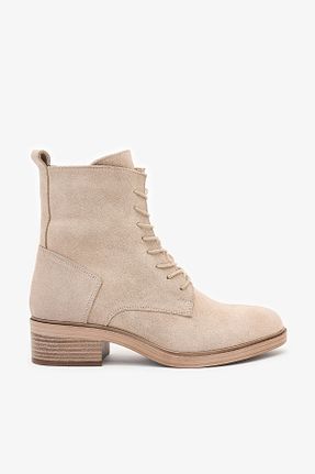 بوت / نیم بوت بژ زنانه چرم خالص Louis Cardy - کد 57039538