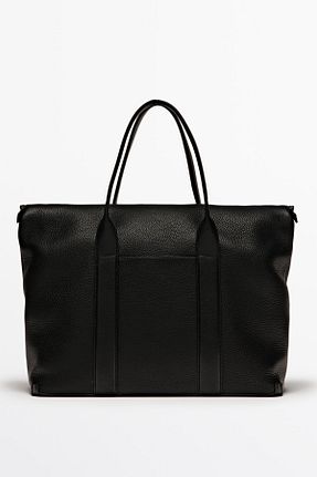 کیف کمری مشکی مردانه چرم خالص Massimo Dutti - کد 863387973
