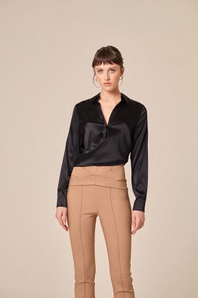 بلوز مشکی زنانه ساده Rue - کد 4068688