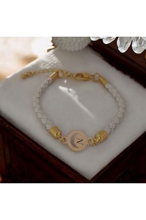 دستبند طلا سفید زنانه 14 عیار ARCHINO GOLD - کد 863397199