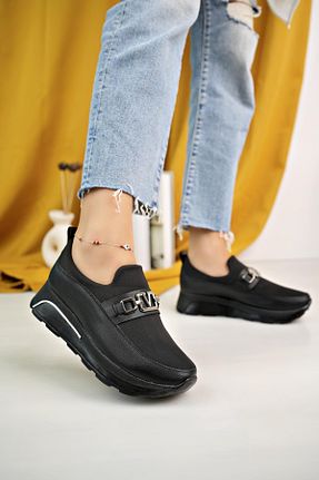 کفش کژوال مشکی زنانه چرم مصنوعی Aymood - کد 350296468