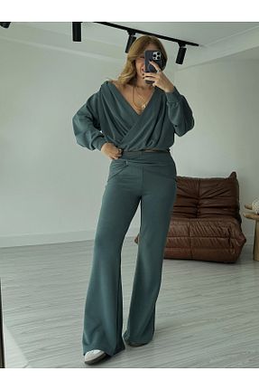 بلوز سبز زنانه رگولار KÜBRA SÖYLEMEZ BOUTİQUE - کد 863399318