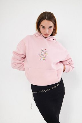 سوئیشرت صورتی زنانه چاپی The Champ Clothing - کد 863414554