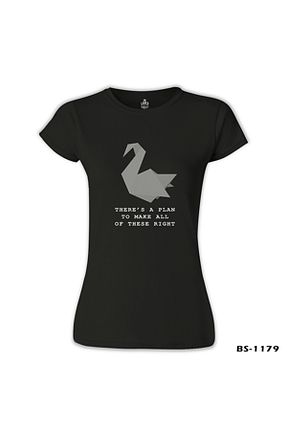 تیشرت مشکی زنانه رگولار Lord T-Shirt - کد 1966991