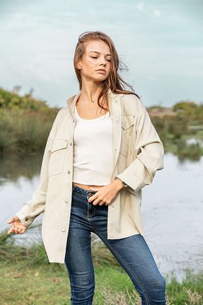 پیراهن بژ زنانه رگولار VerdeBlanco - کد 863423029