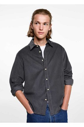 پیراهن مشکی مردانه رگولار MANGO Teen - کد 863423542