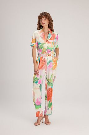 شلوار نارنجی زنانه پارچه adL - کد 834638258