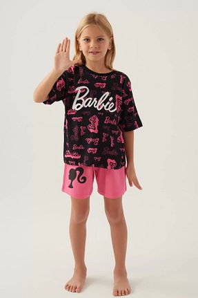 ست بالاتنه و پائین تنه سرمه ای بچه گانه بافت Barbie - کد 805953942