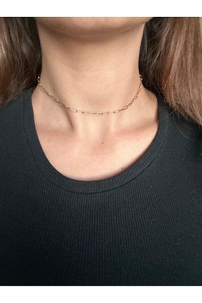 گردنبند نقره طلائی زنانه 925 عیار Gökdeniz Silver - کد 863417906