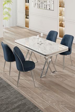 ست میز آشپزخانه آبی MDF Canisa - کد 863426005