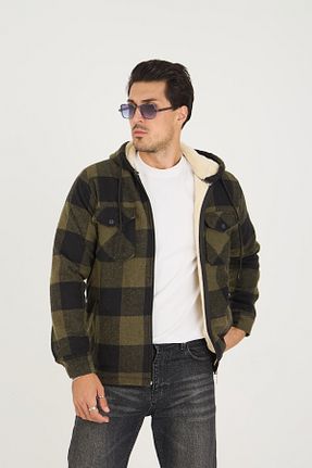 کت خاکی مردانه اورسایز DAMGA JEANS - کد 863424545