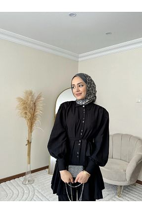 ست بالاتنه و پائین تنه مشکی زنانه بافتنی Hasenna - کد 824996579