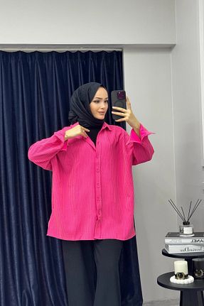 پیراهن حجاب صورتی زنانه رگولار Hasenna - کد 808931792