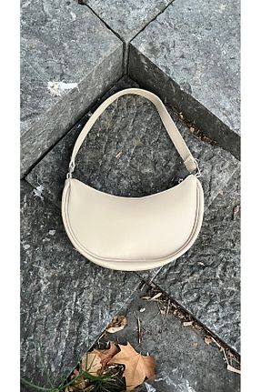 کیف دوشی بژ زنانه چرم مصنوعی AngelBags - کد 863444542