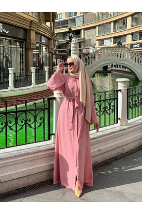 کلاه و ابایا صورتی زنانه بافتنی Hasenna - کد 808933199