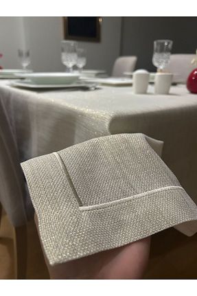 رومیزی طلائی پلی استر Zeren Home - کد 863464684
