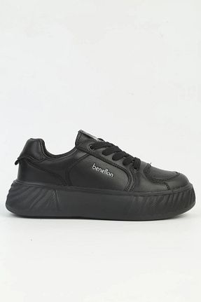 کفش اسنیکر مشکی زنانه بند دار Benetton - کد 863463997