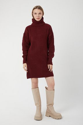 لباس زرشکی زنانه تریکو POODLE - کد 863456631