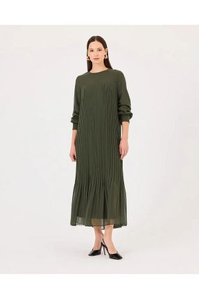 لباس حجاب خاکی زنانه Relaxed SEÇİL - کد 863479800