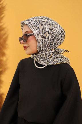 روسری زرد 90 x 90 Silk Home - کد 863492524
