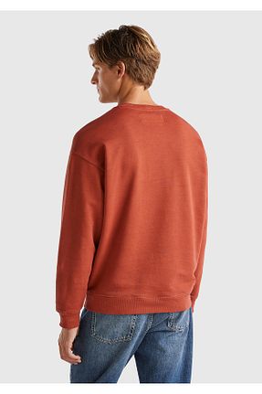 سوئیشرت نارنجی مردانه ساده United Colors of Benetton - کد 863511828