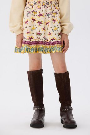 دامن طوسی بچه گانه پارچه Tyess - کد 863527369