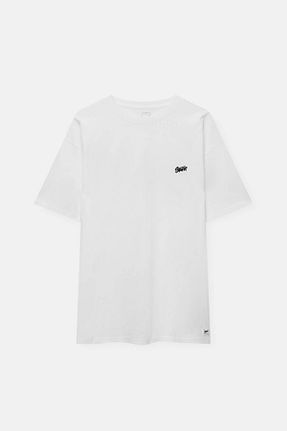 تیشرت سفید زنانه رگولار Pull & Bear - کد 730106112