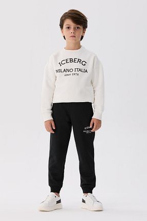 شلوار کرمگن مشکی بچه گانه رگولار Iceberg - کد 863629449