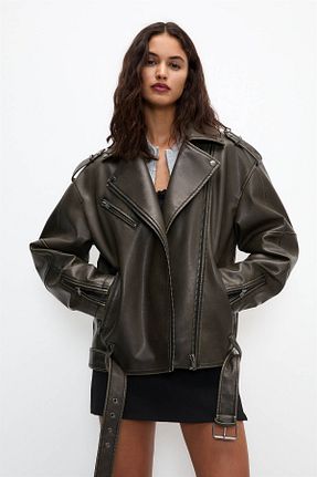 کت مشکی زنانه اورسایز Pull & Bear - کد 764534572