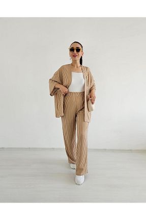 کیمونو و کافتان قهوه ای زنانه لیکرا Altı Üstü Butik - کد 863620900