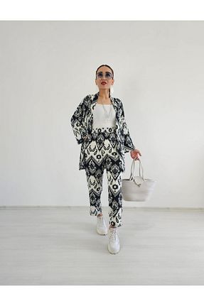 کیمونو و کافتان مشکی زنانه لیکرا Altı Üstü Butik - کد 863628698