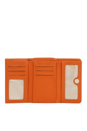 کیف پول نارنجی زنانه سایز متوسط Cengiz Pakel - کد 863682489