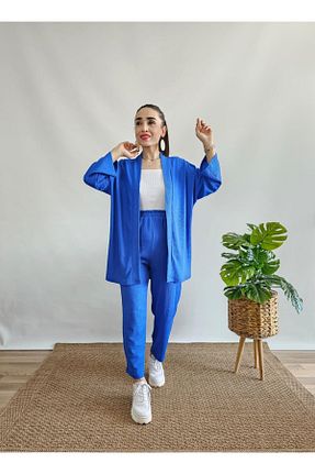 کیمونو و کافتان آبی زنانه لیکرا Altı Üstü Butik - کد 863637556