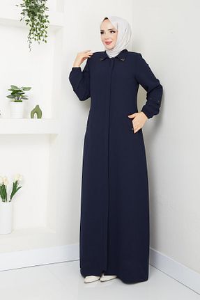 کلاه و ابایا سرمه ای زنانه پنبه پلی استر Günay Karaca - کد 863636232